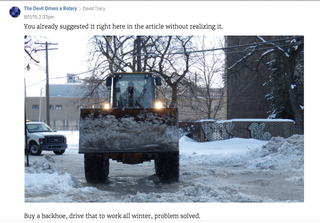 Illustration for article titled Comment Of The Day: I Just Solved All Your Winter Driving Problems Edition